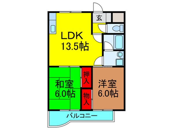 ロータリーマンション村野Ａの物件間取画像